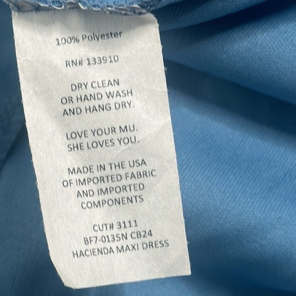 Show me your mumu blue off shoulder maxi bridesmaids dress size XXL - Picture 10 of 10